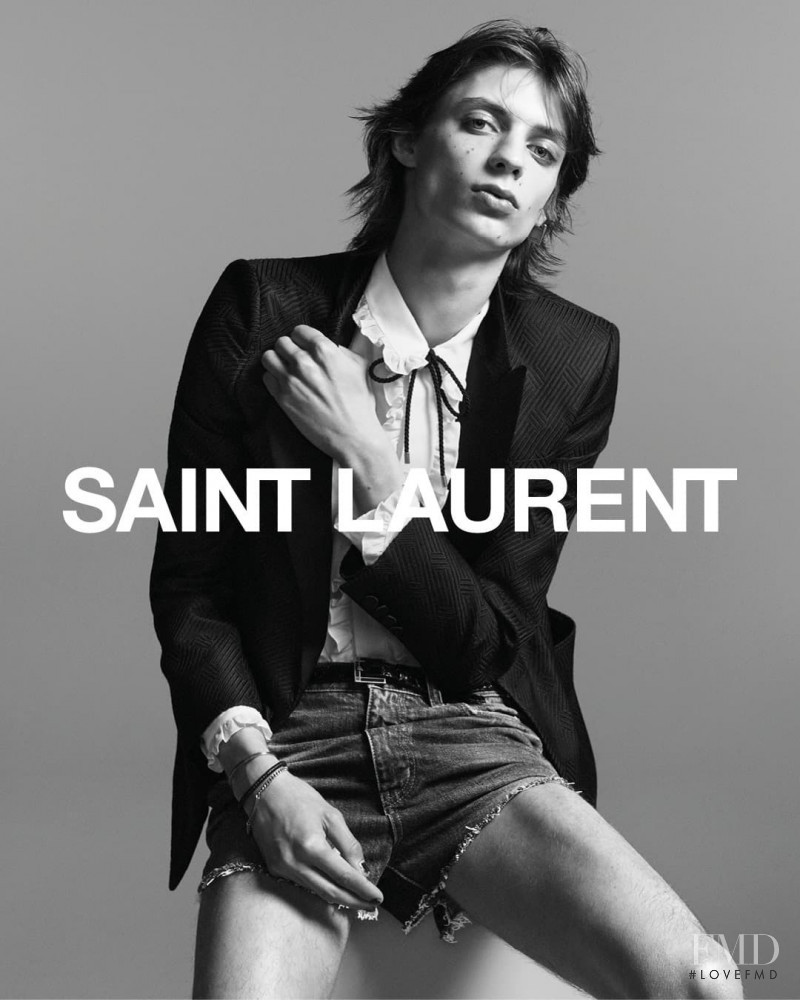 Konrad Bauer featured in  the Saint Laurent advertisement for Fall 2021