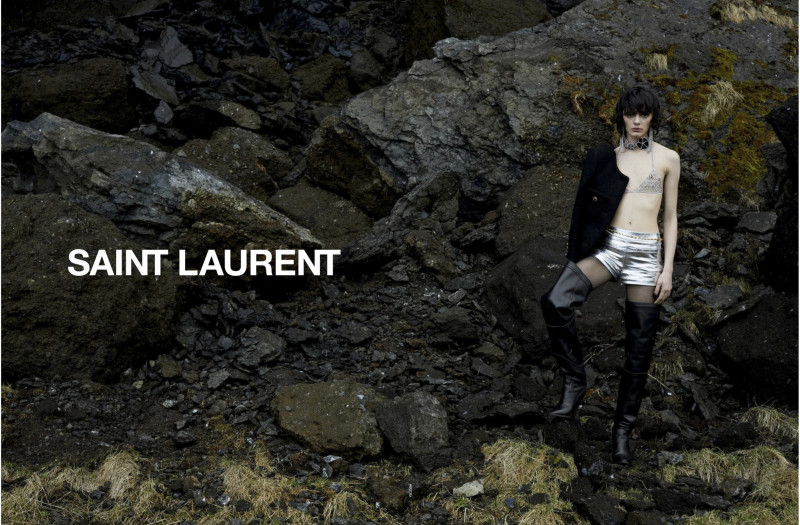 Sihana Shalaj featured in  the Saint Laurent advertisement for Winter 2021