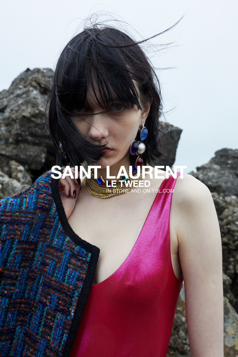 Sofia Steinberg featured in  the Saint Laurent advertisement for Winter 2021