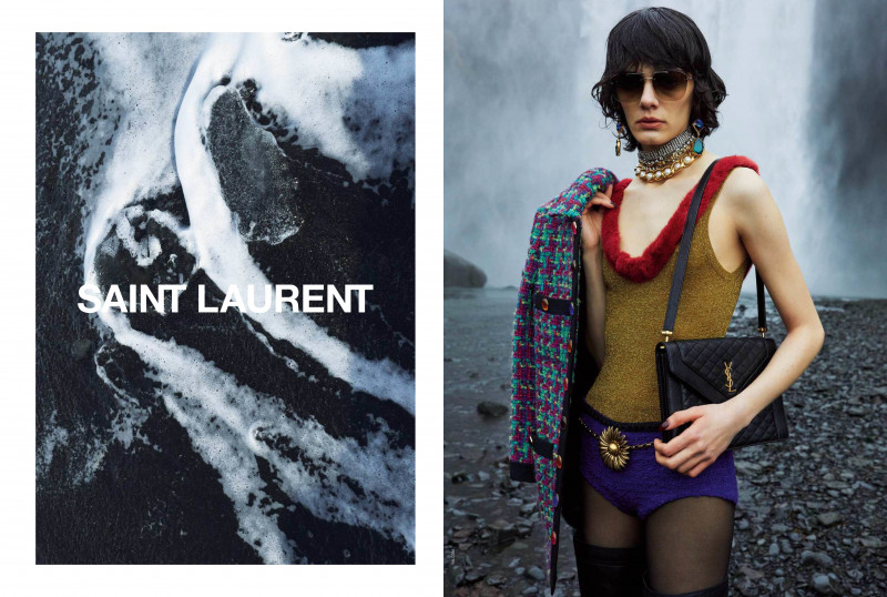 Sihana Shalaj featured in  the Saint Laurent advertisement for Winter 2021