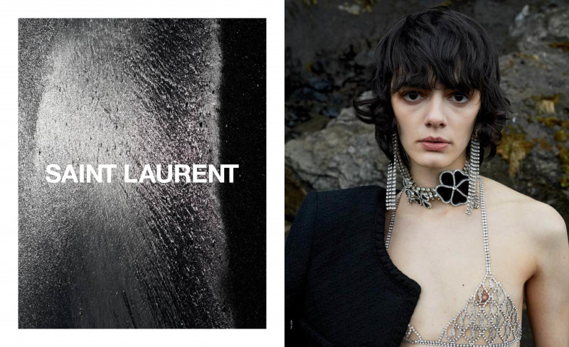 Sihana Shalaj featured in  the Saint Laurent advertisement for Winter 2021