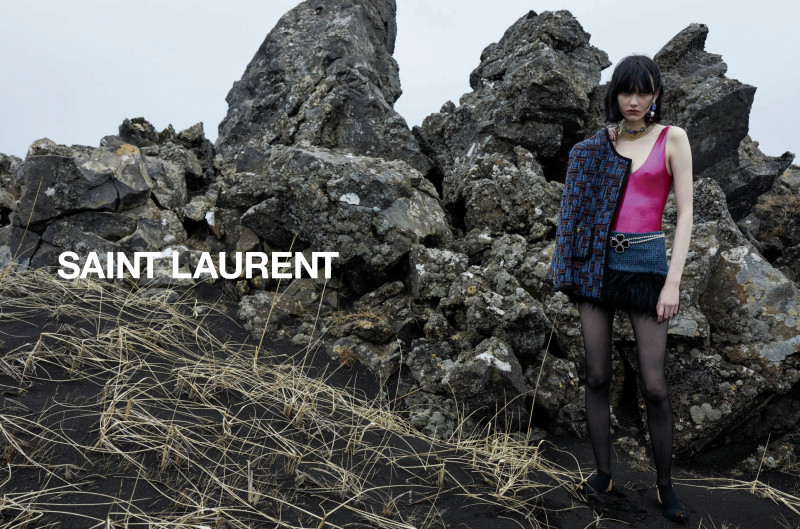 Sofia Steinberg featured in  the Saint Laurent advertisement for Winter 2021
