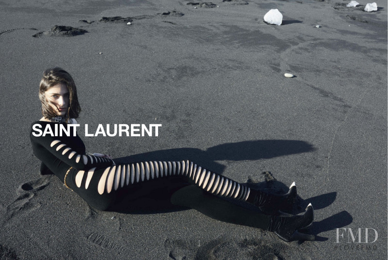 Loli Bahia featured in  the Saint Laurent advertisement for Winter 2021