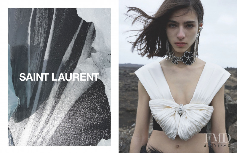 Loli Bahia featured in  the Saint Laurent advertisement for Winter 2021