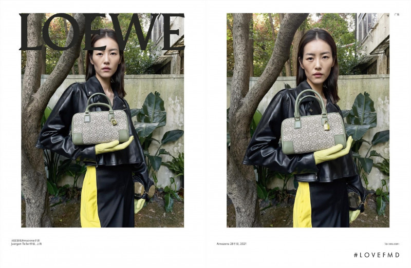 Liu Wen featured in  the Loewe advertisement for Winter 2021