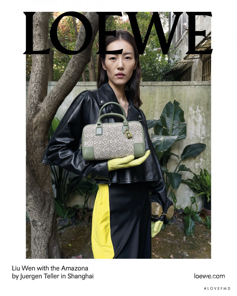 Liu Wen featured in  the Loewe advertisement for Winter 2021