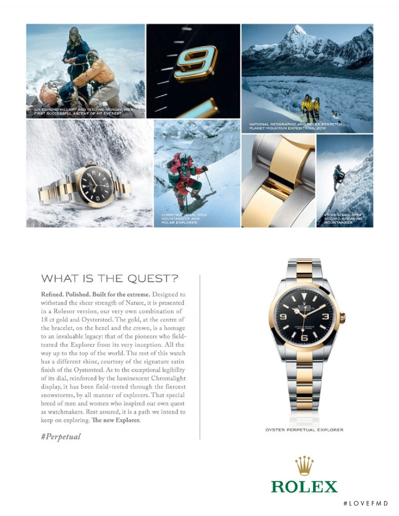 Rolex advertisement for Autumn/Winter 2021