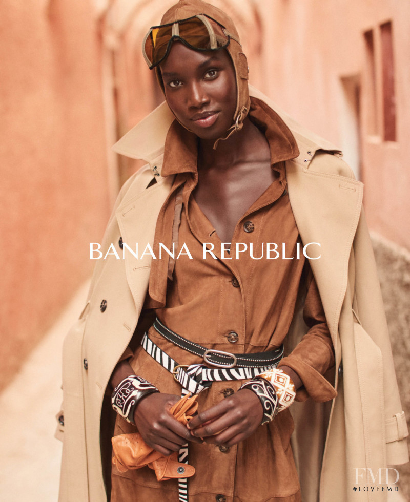 Nya Gatbel featured in  the Banana Republic advertisement for Autumn/Winter 2021
