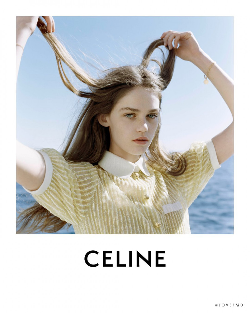 Anna Pepper featured in  the Celine advertisement for Spring 2021