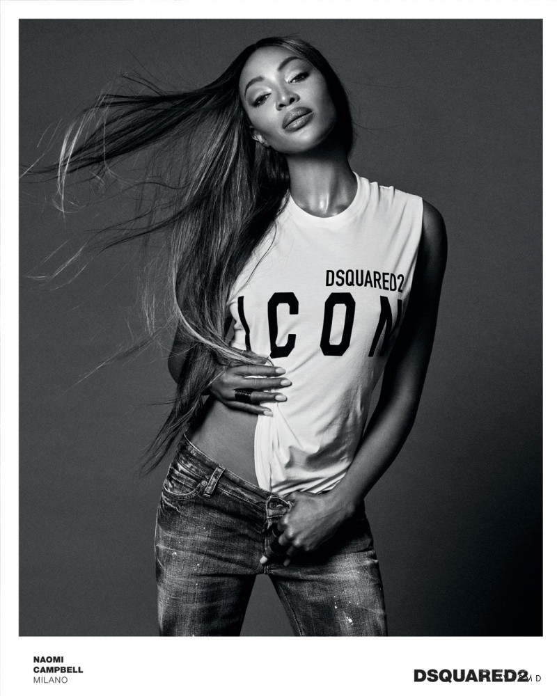 Naomi Campbell featured in  the DSquared2 Icon advertisement for Autumn/Winter 2021