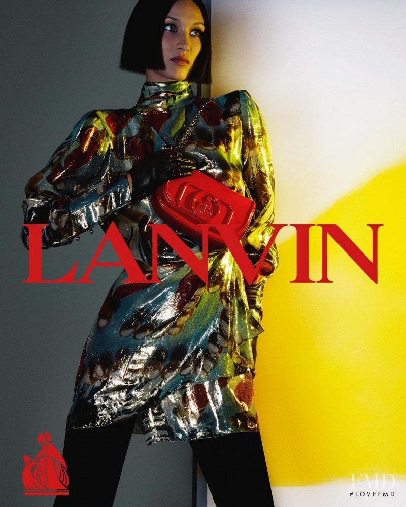 Bella Hadid featured in  the Lanvin advertisement for Autumn/Winter 2021