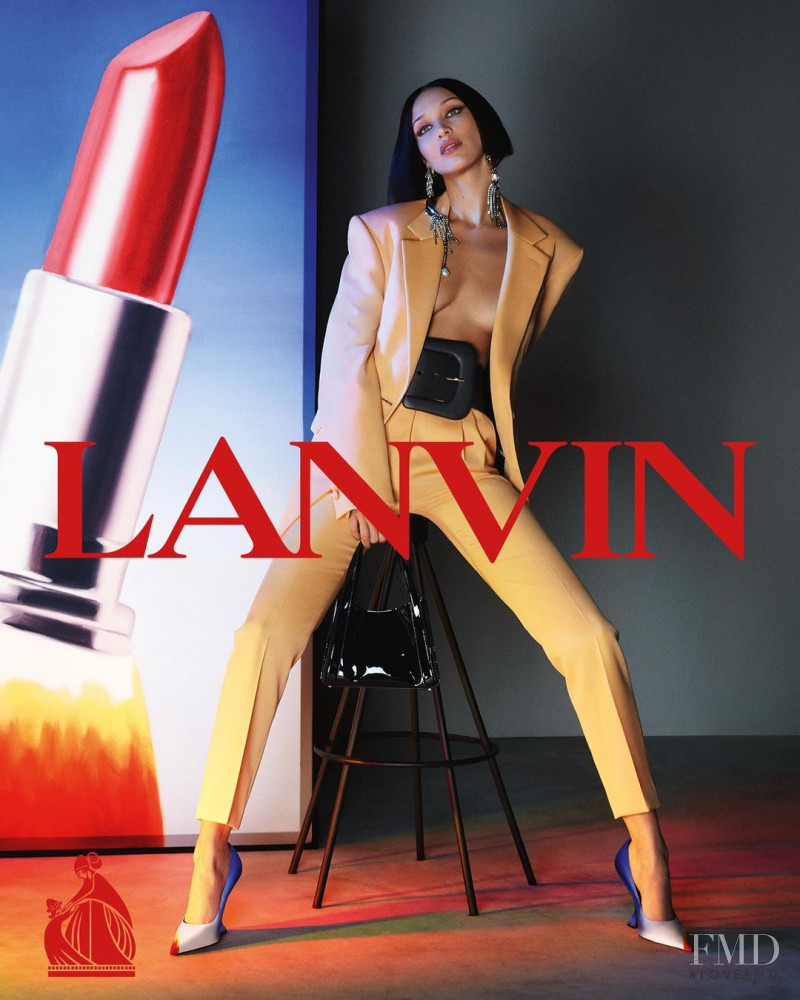 Bella Hadid featured in  the Lanvin advertisement for Autumn/Winter 2021