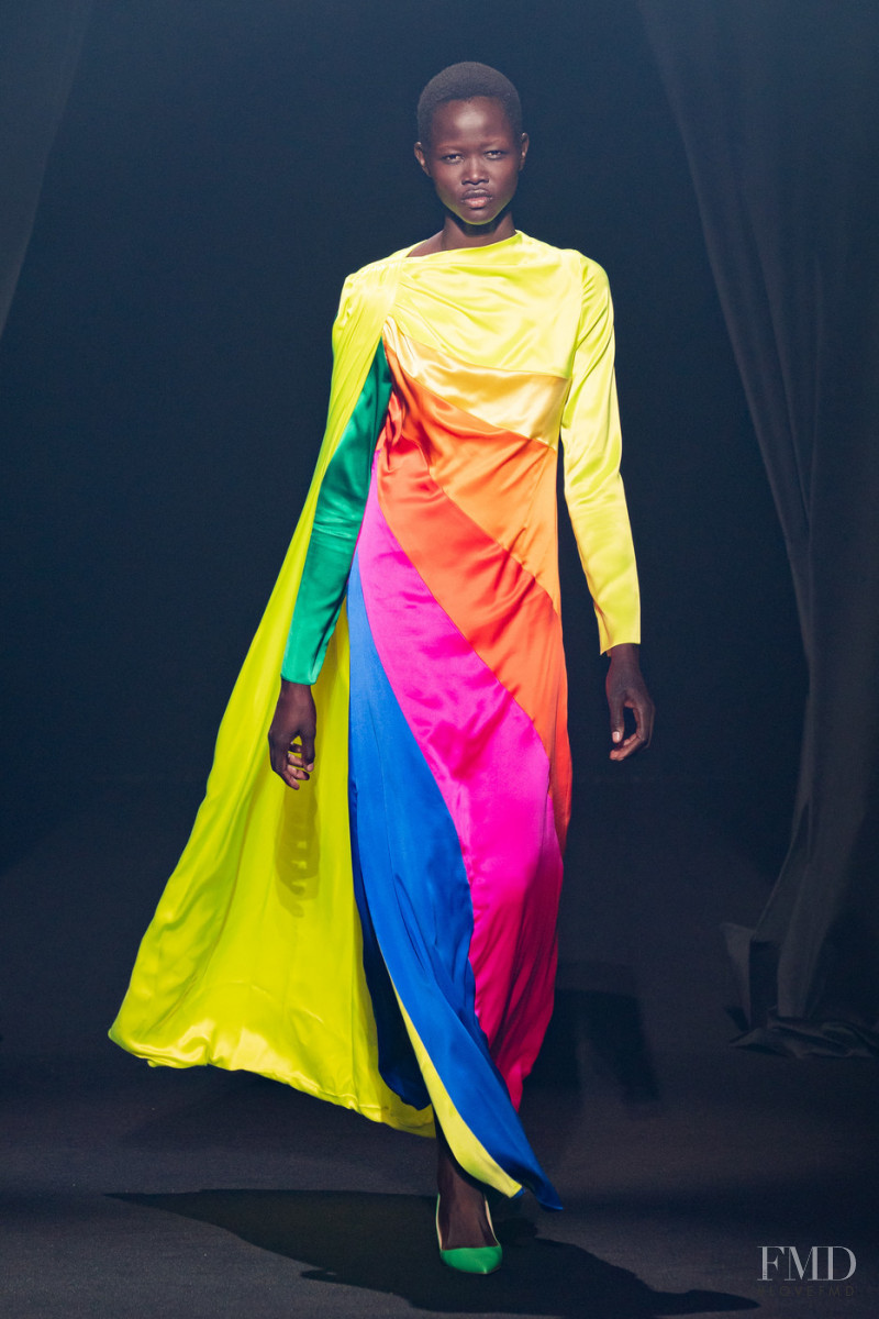 Anyiel Majok featured in  the AZ Factory fashion show for Spring/Summer 2022