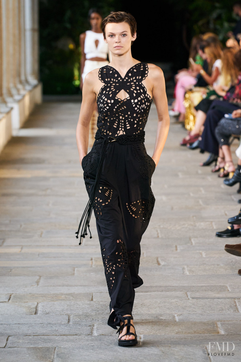 Cara Taylor featured in  the Alberta Ferretti fashion show for Spring/Summer 2022