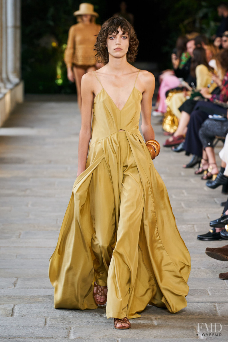 Alix Bouthors featured in  the Alberta Ferretti fashion show for Spring/Summer 2022