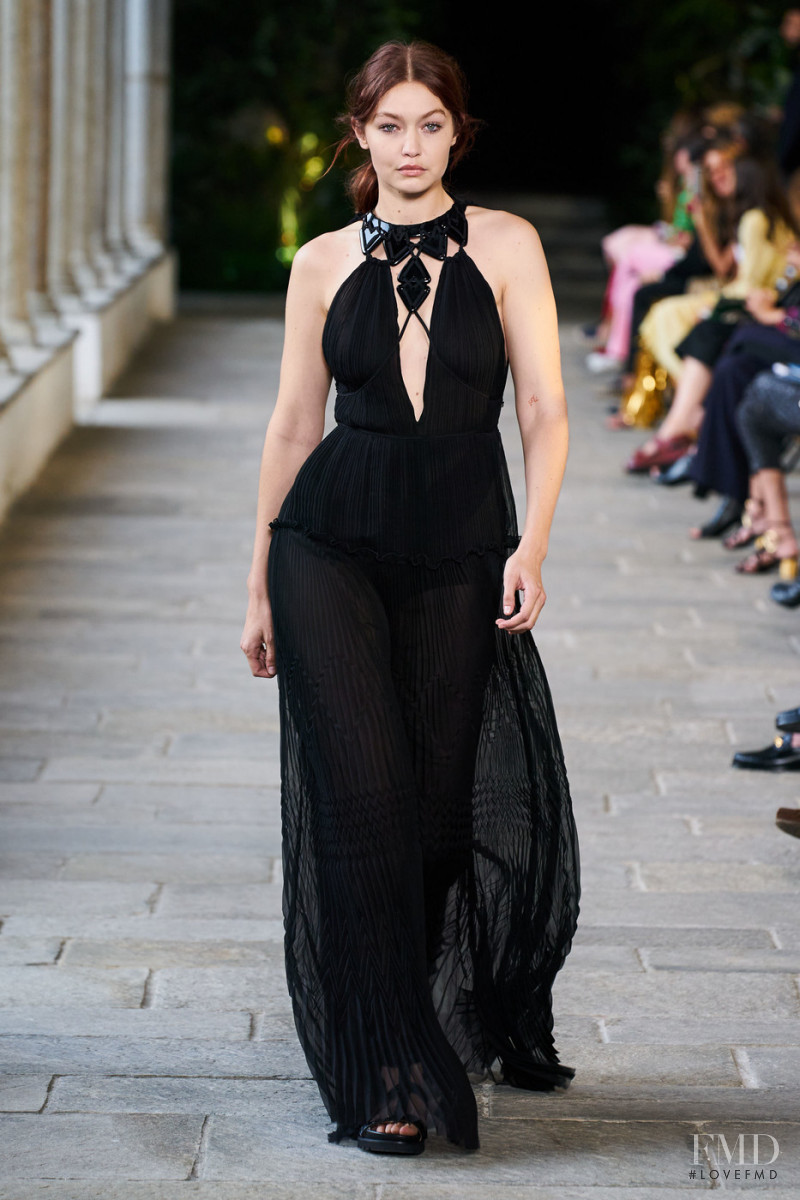 Gigi Hadid featured in  the Alberta Ferretti fashion show for Spring/Summer 2022