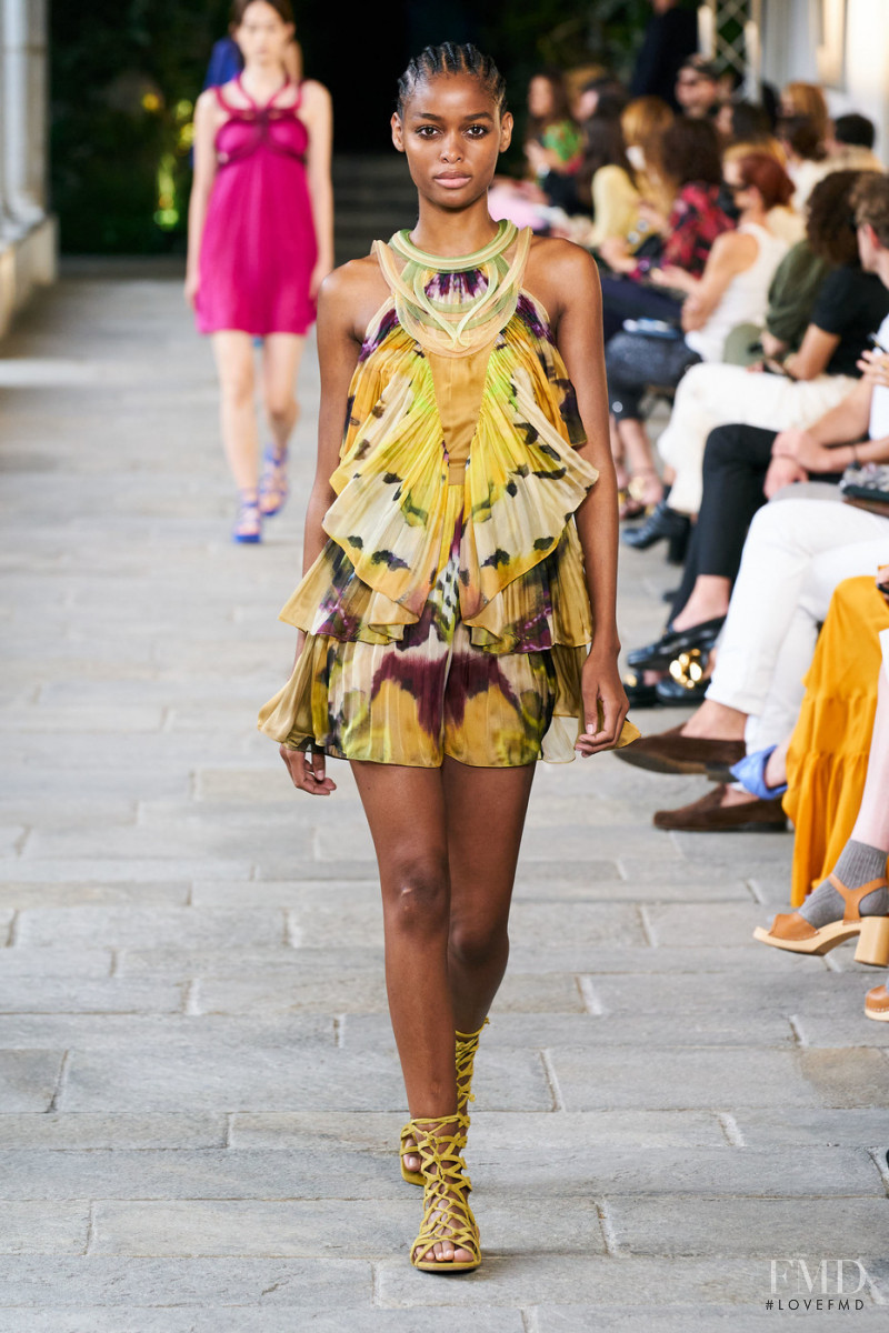 Blesnya Minher featured in  the Alberta Ferretti fashion show for Spring/Summer 2022