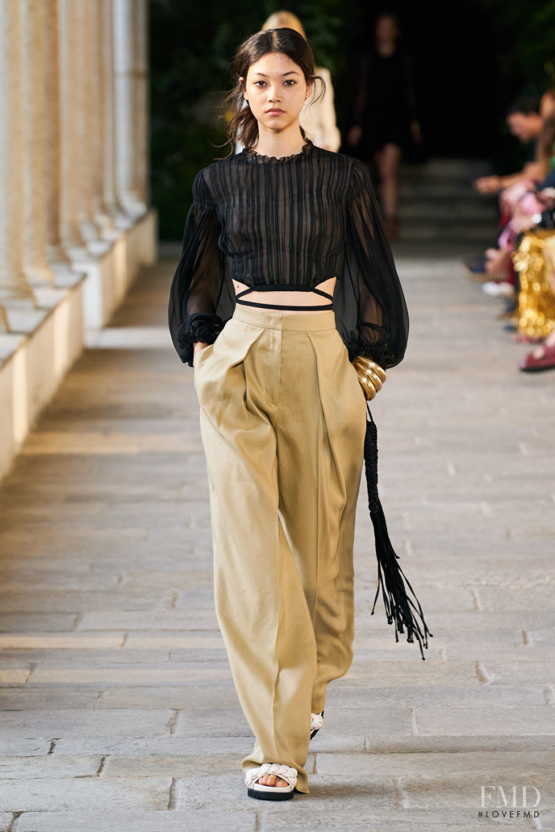 Mika Schneider featured in  the Alberta Ferretti fashion show for Spring/Summer 2022