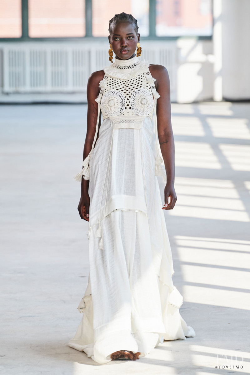 Adut Akech Bior featured in  the Altuzarra fashion show for Spring/Summer 2022