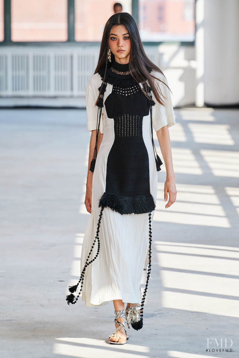 Mika Schneider featured in  the Altuzarra fashion show for Spring/Summer 2022