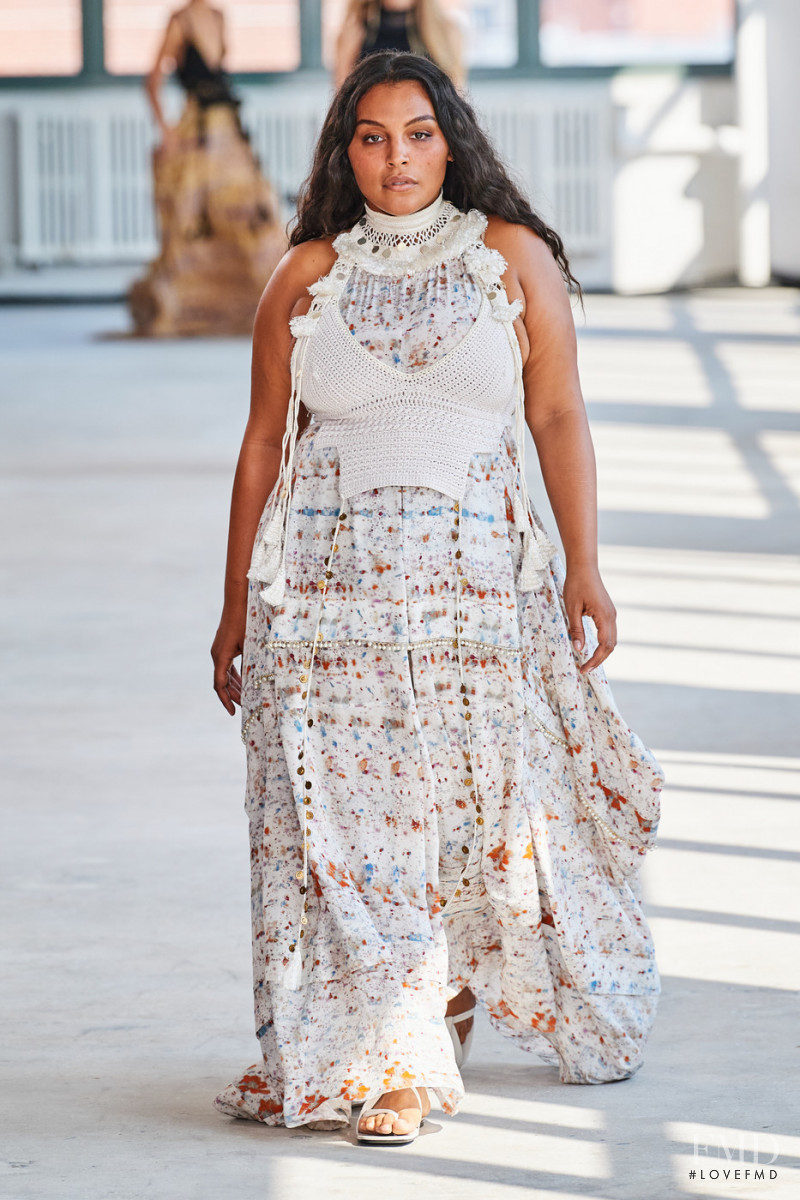 Paloma Elsesser featured in  the Altuzarra fashion show for Spring/Summer 2022