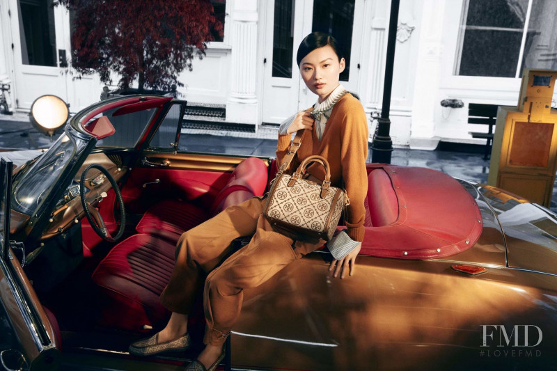 Cong He featured in  the Tory Burch advertisement for Autumn/Winter 2021