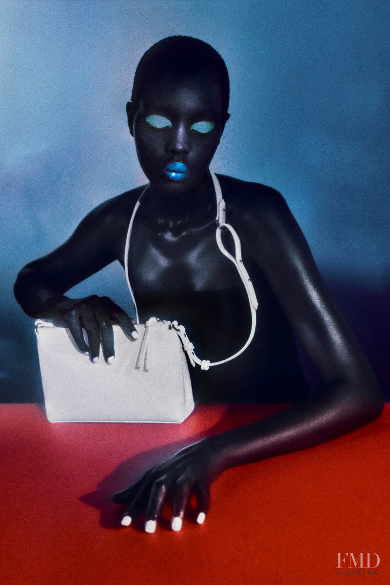 Akuol Deng Atem featured in  the Zara Accessories advertisement for Pre-Fall 2021