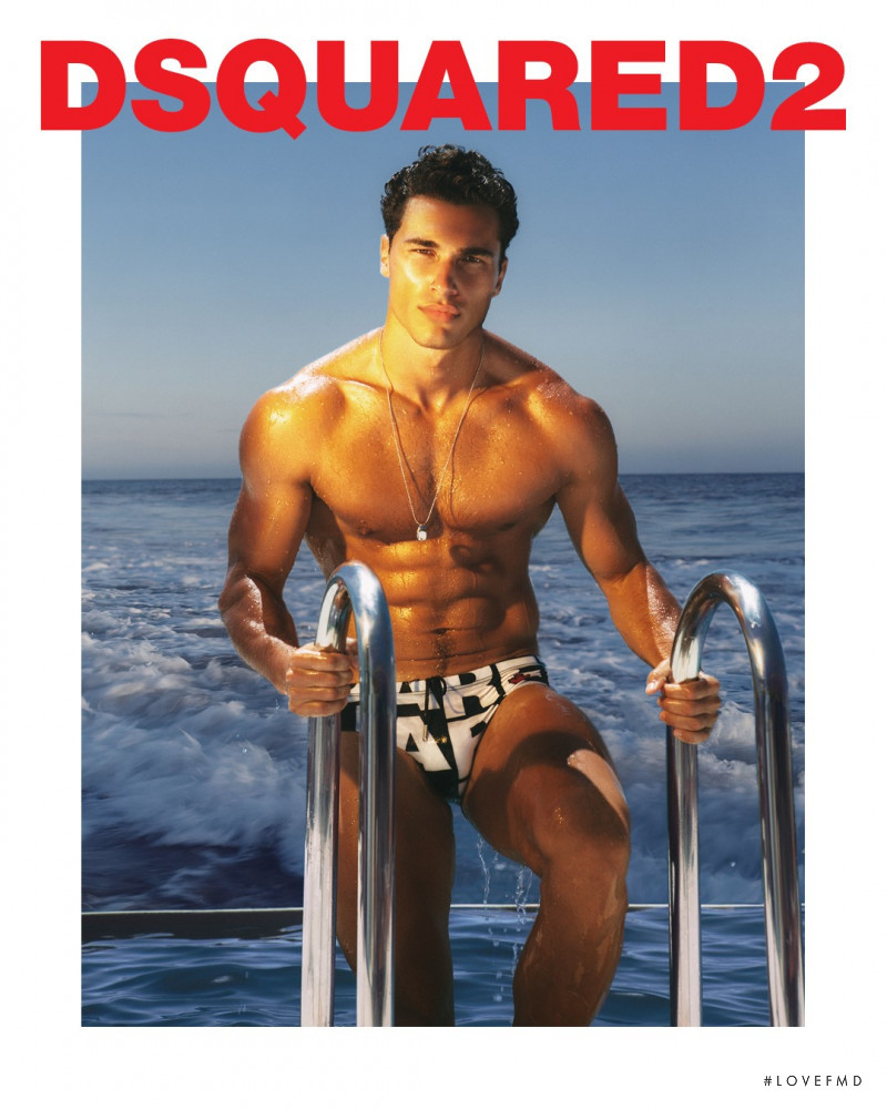 Deano Perona featured in  the DSquared2 advertisement for Summer 2021