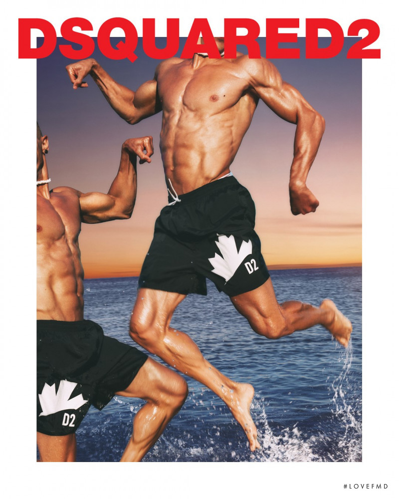 Deano Perona featured in  the DSquared2 advertisement for Summer 2021