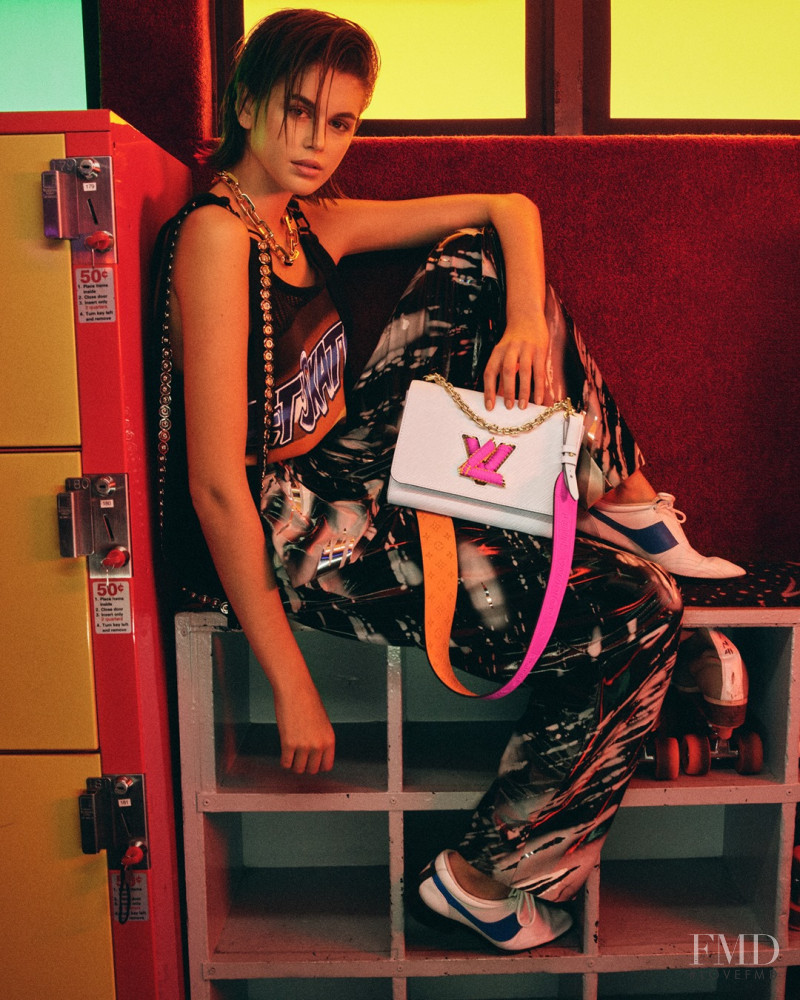 Kaia Gerber featured in  the Louis Vuitton Twist Handbags advertisement for Summer 2021