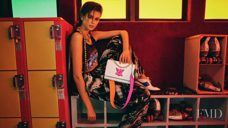 Kaia Gerber featured in  the Louis Vuitton Twist Handbags advertisement for Summer 2021