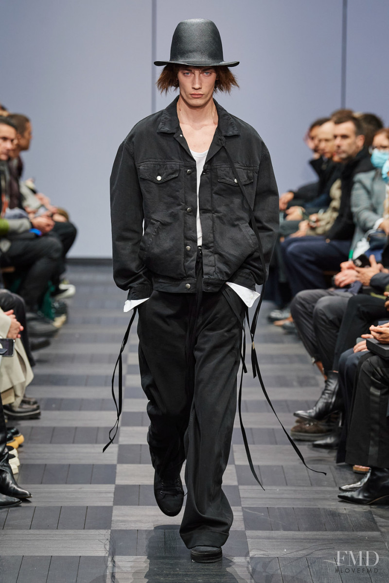 Freek Iven featured in  the Ann Demeulemeester fashion show for Spring/Summer 2022
