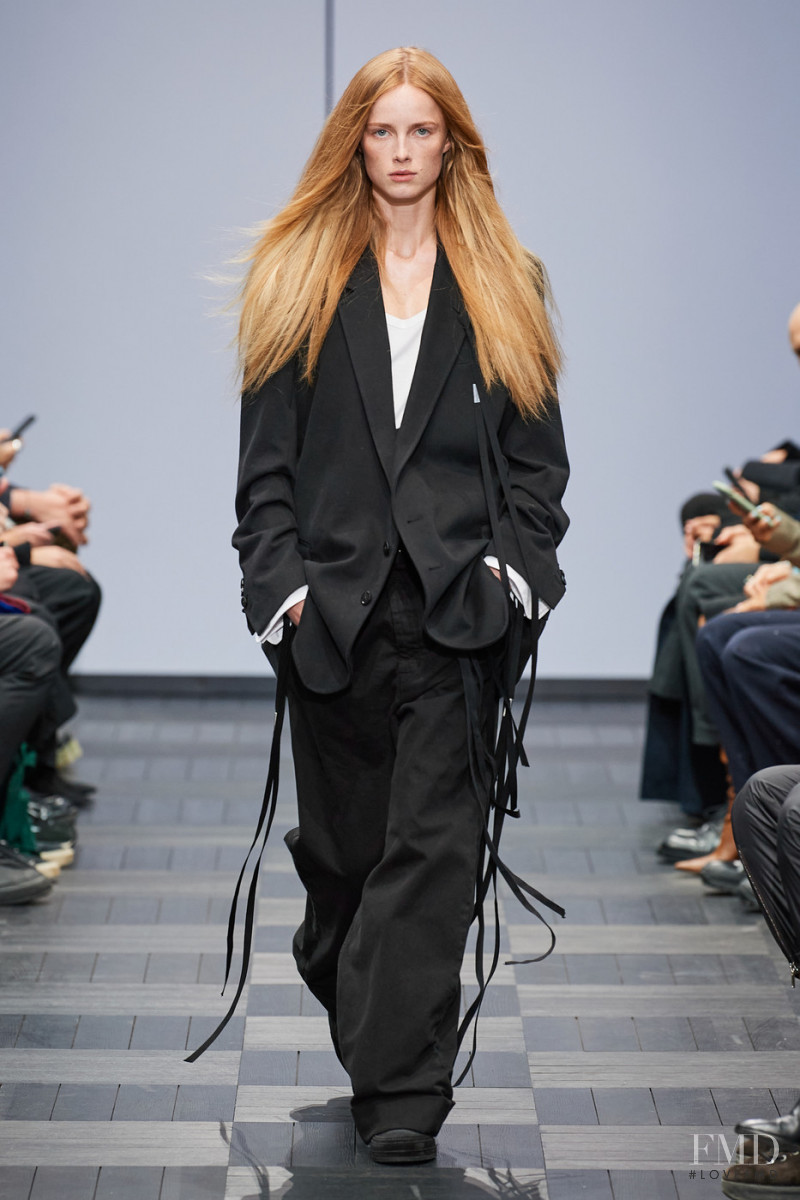 Rianne Van Rompaey featured in  the Ann Demeulemeester fashion show for Spring/Summer 2022