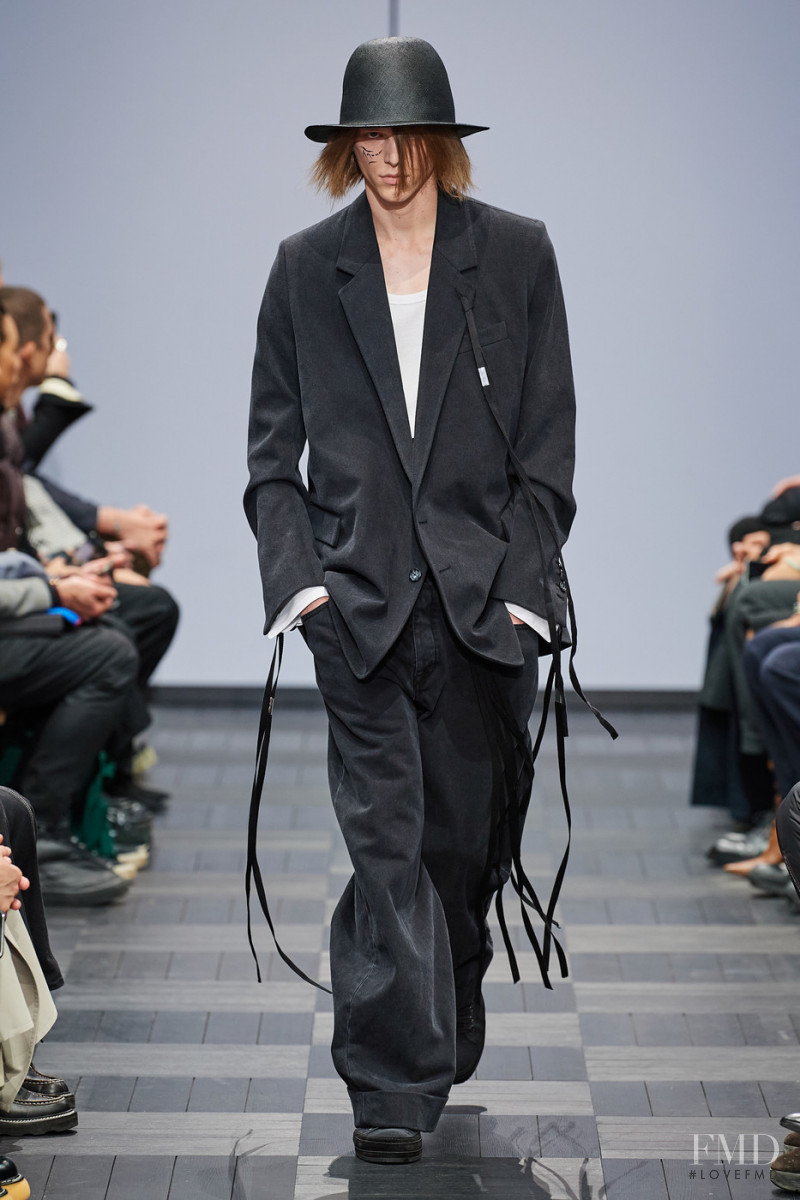 Igor Vojinovic featured in  the Ann Demeulemeester fashion show for Spring/Summer 2022