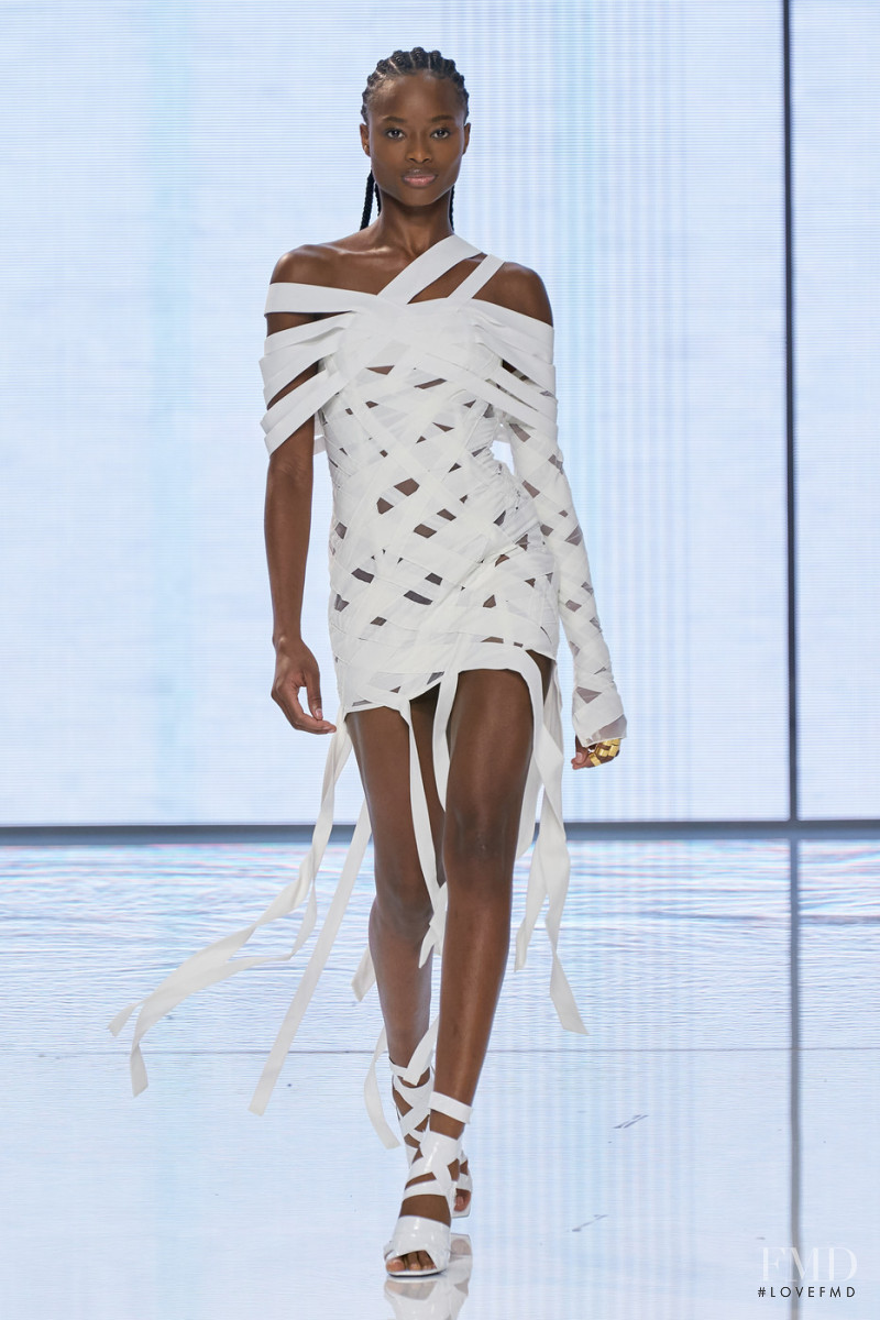 Mayowa Nicholas featured in  the Balmain fashion show for Spring/Summer 2022