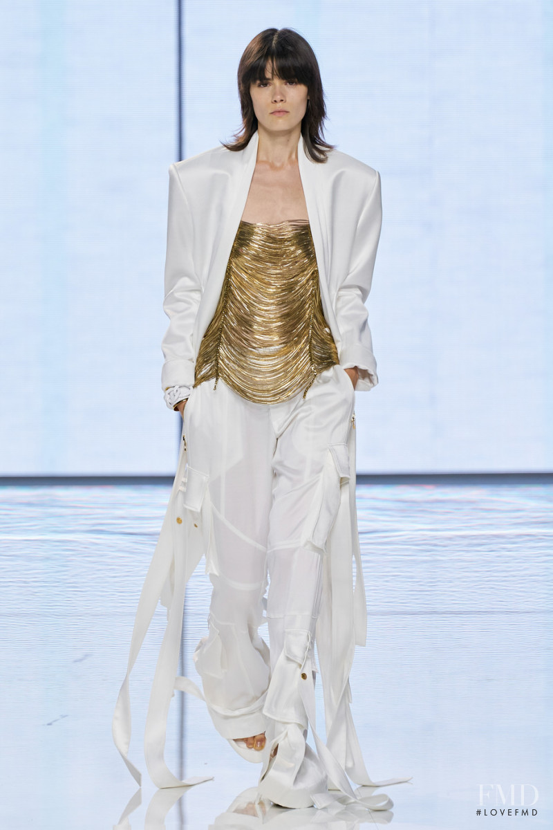 Julie Topsy featured in  the Balmain fashion show for Spring/Summer 2022