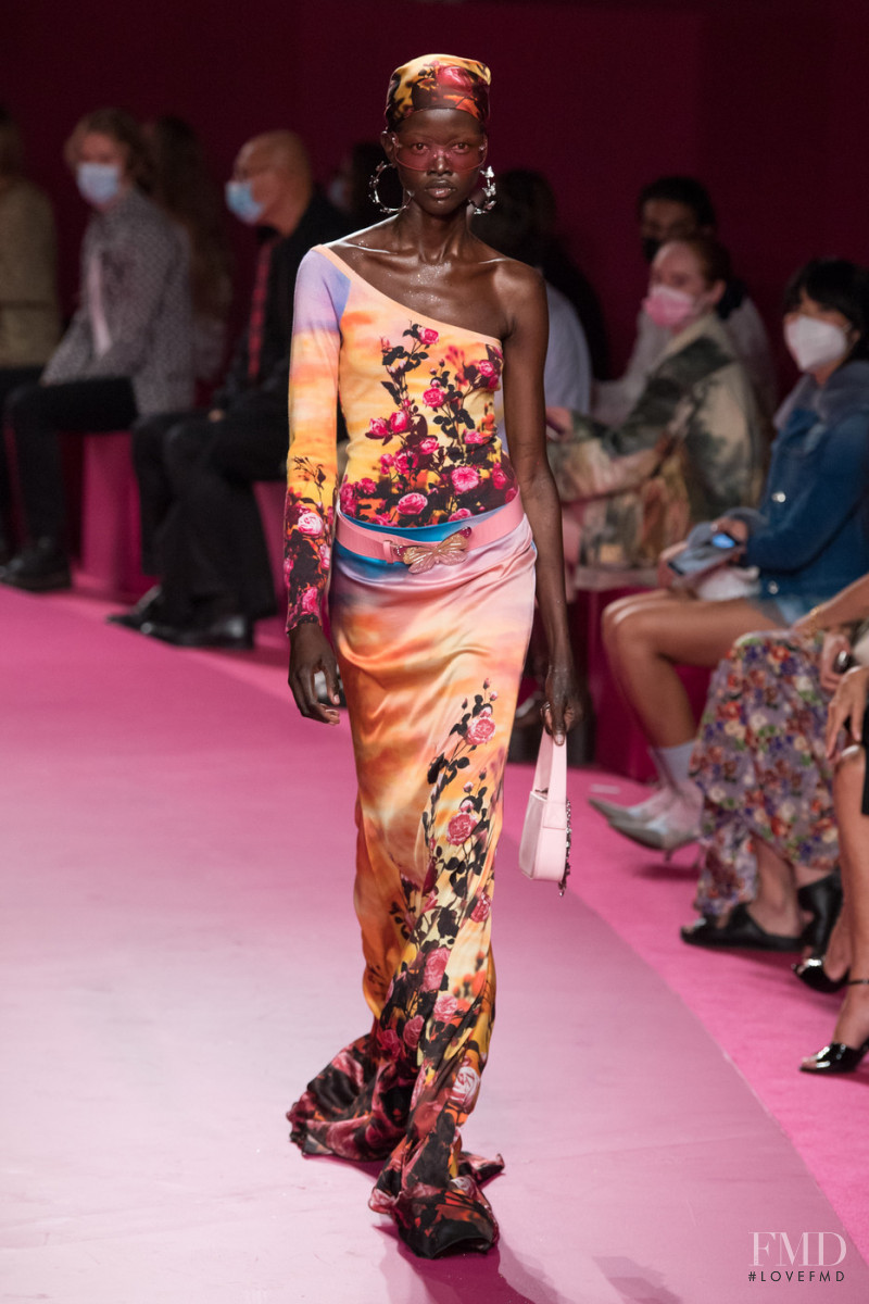 Anyiel Majok featured in  the Blumarine fashion show for Spring/Summer 2022