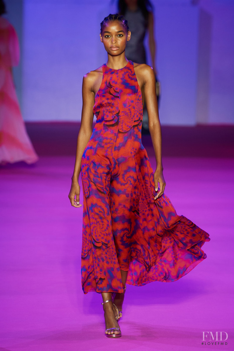 Blesnya Minher featured in  the Brandon Maxwell fashion show for Spring/Summer 2022