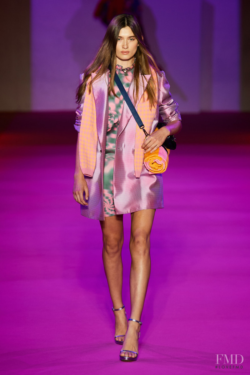 Lindsey Lenoard featured in  the Brandon Maxwell fashion show for Spring/Summer 2022