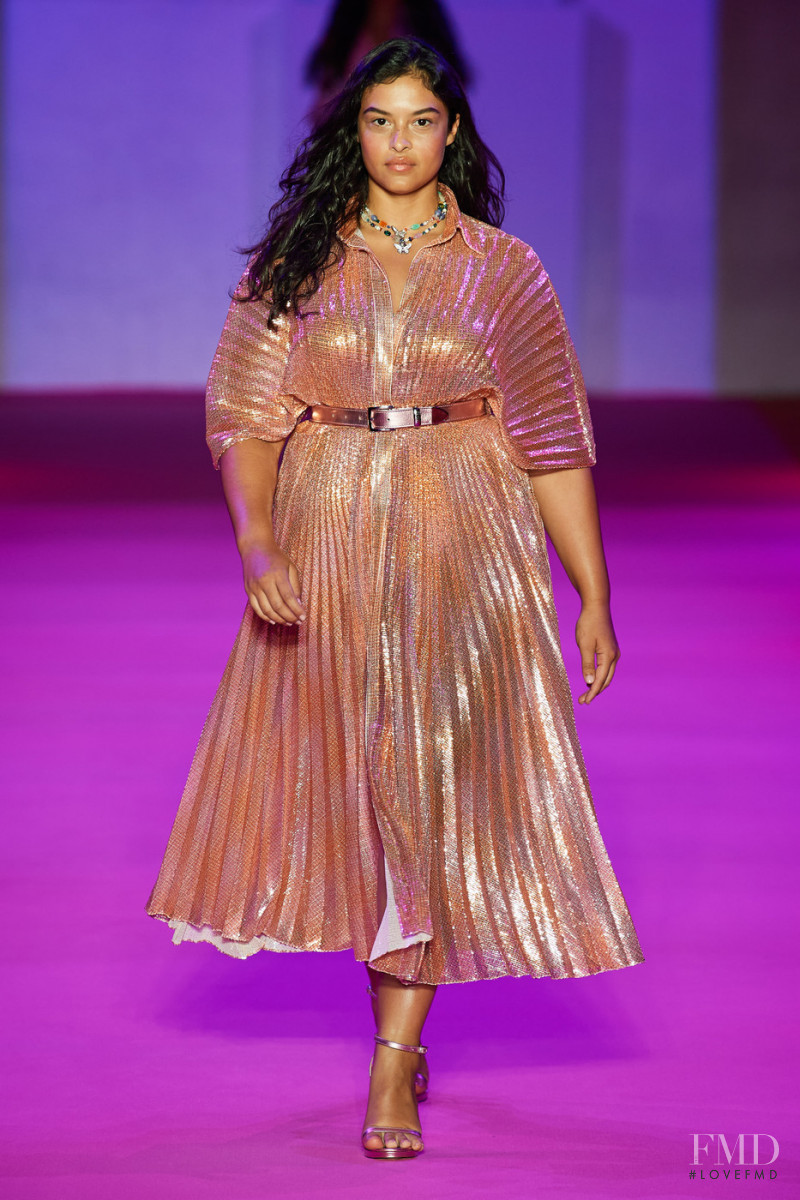 Devyn Garcia featured in  the Brandon Maxwell fashion show for Spring/Summer 2022