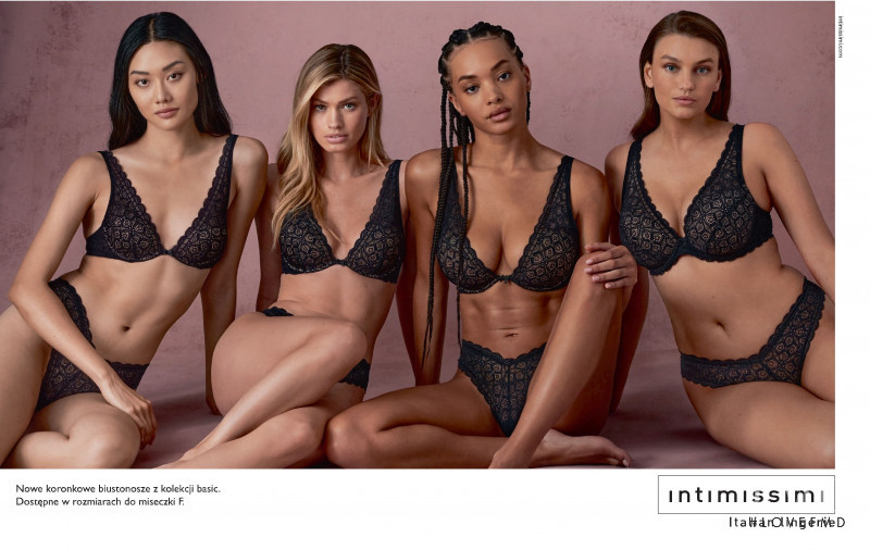 Maggie Rawlins featured in  the Intimissimi advertisement for Autumn/Winter 2021
