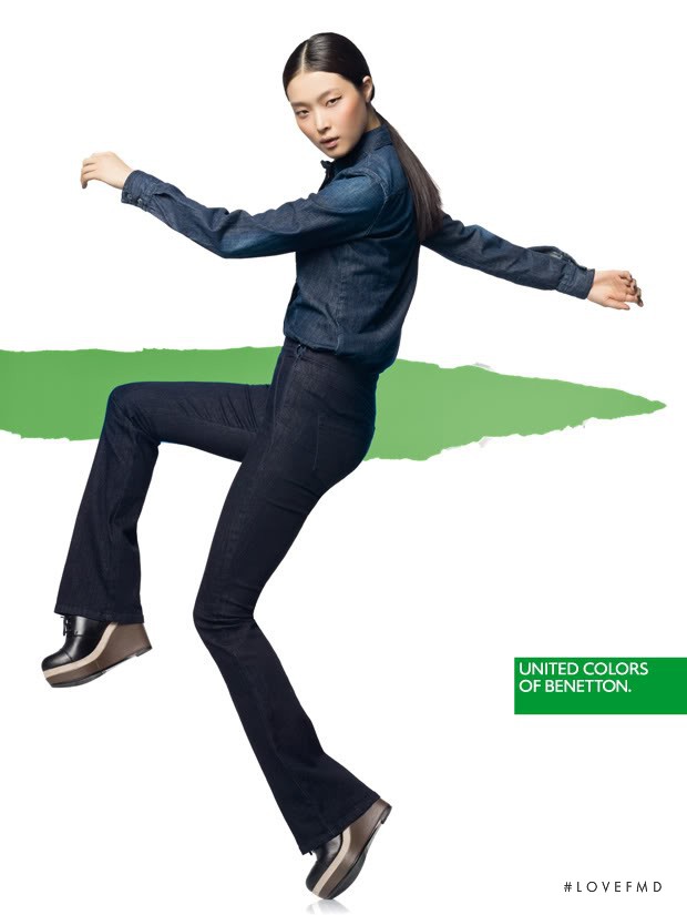 Sung Hee Kim featured in  the United Colors of Benetton advertisement for Autumn/Winter 2012