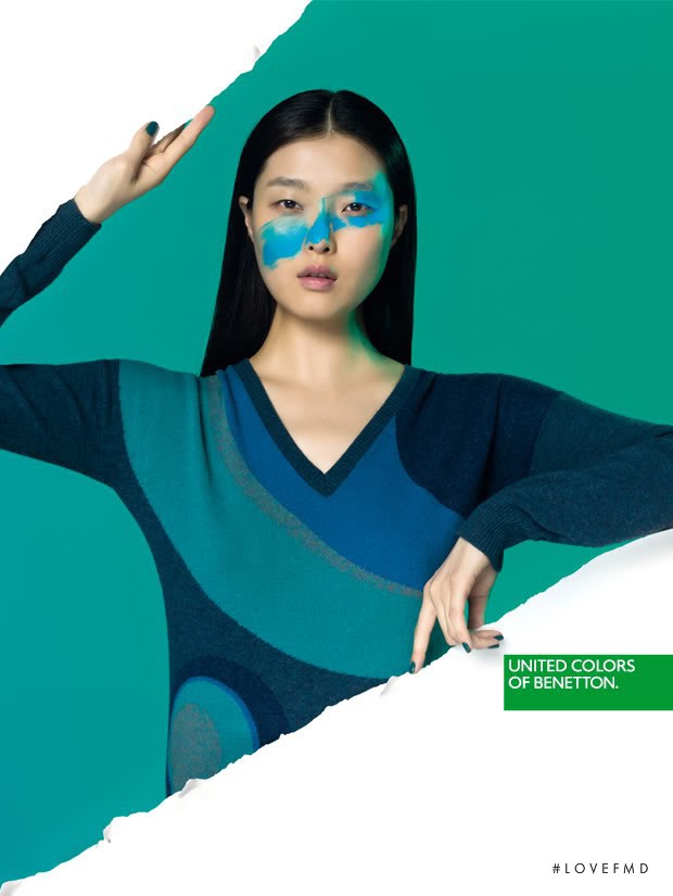Sung Hee Kim featured in  the United Colors of Benetton advertisement for Autumn/Winter 2012