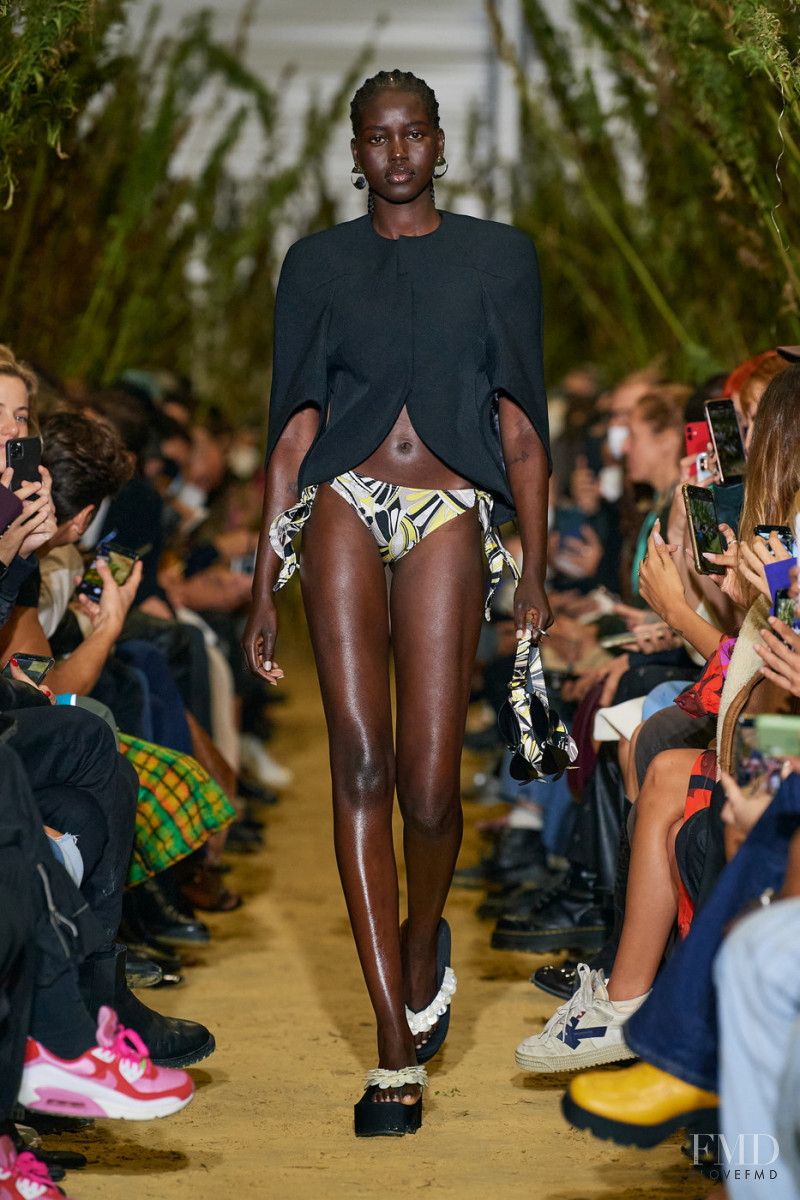 Adut Akech Bior featured in  the Coperni fashion show for Spring/Summer 2022