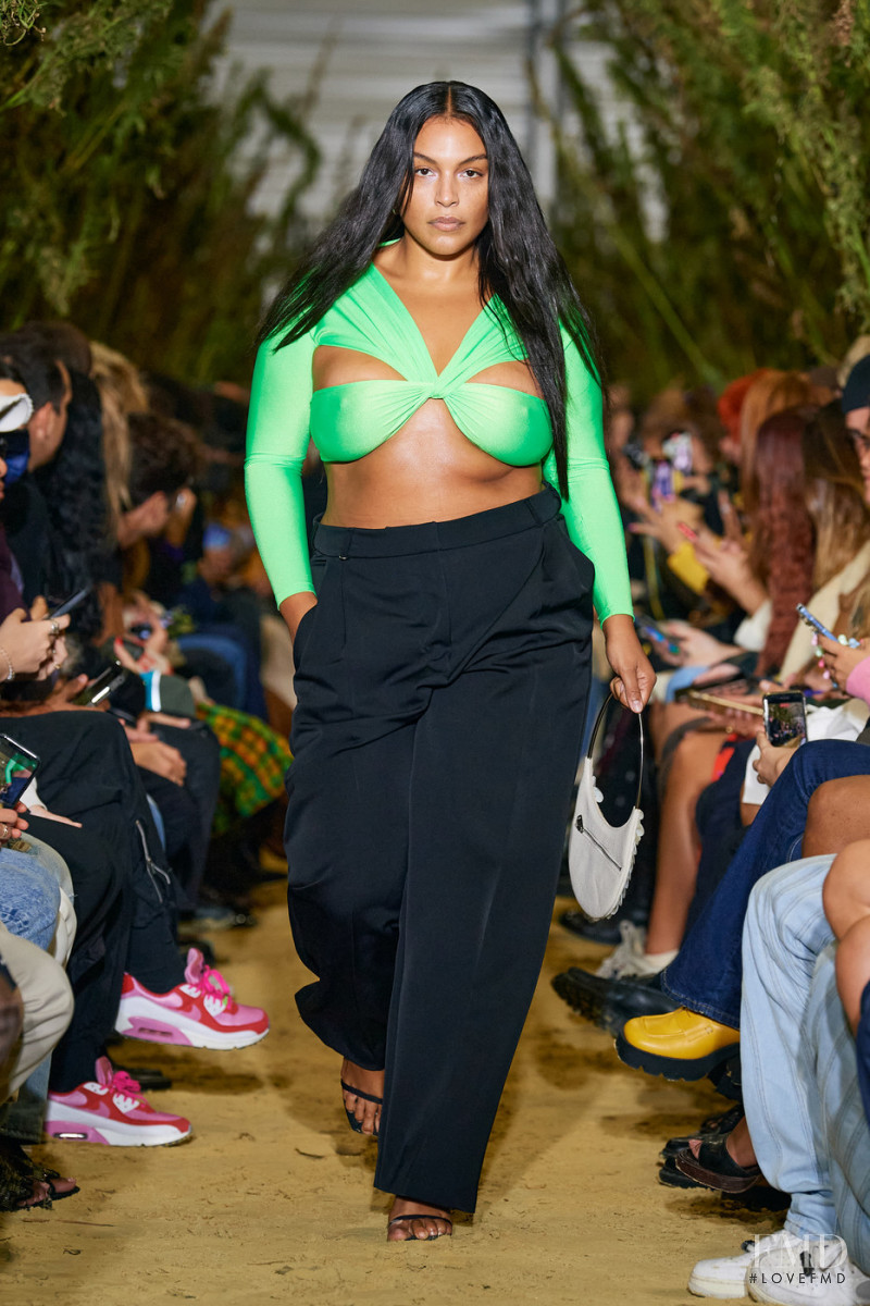 Paloma Elsesser featured in  the Coperni fashion show for Spring/Summer 2022