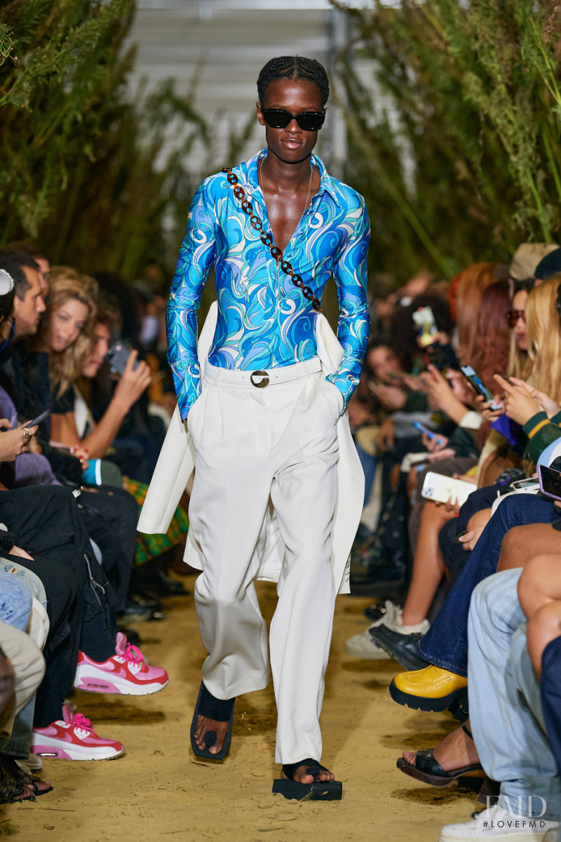 Yacine Keita featured in  the Coperni fashion show for Spring/Summer 2022