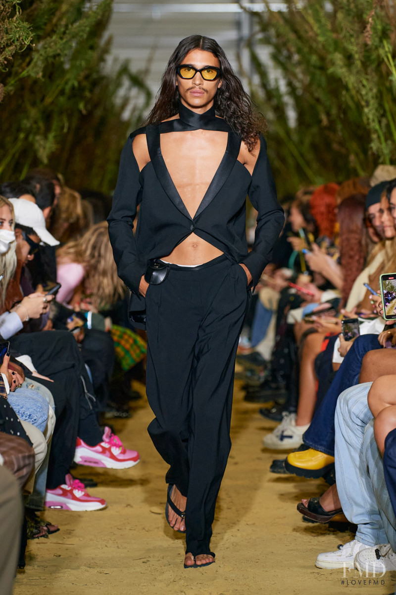 Sid Oudainia Beaulieu featured in  the Coperni fashion show for Spring/Summer 2022