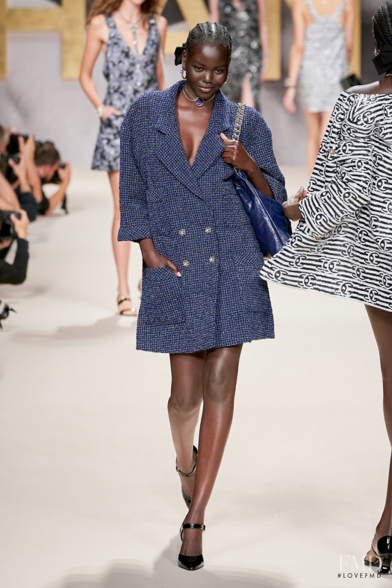 Adut Akech Bior featured in  the Chanel fashion show for Spring/Summer 2022