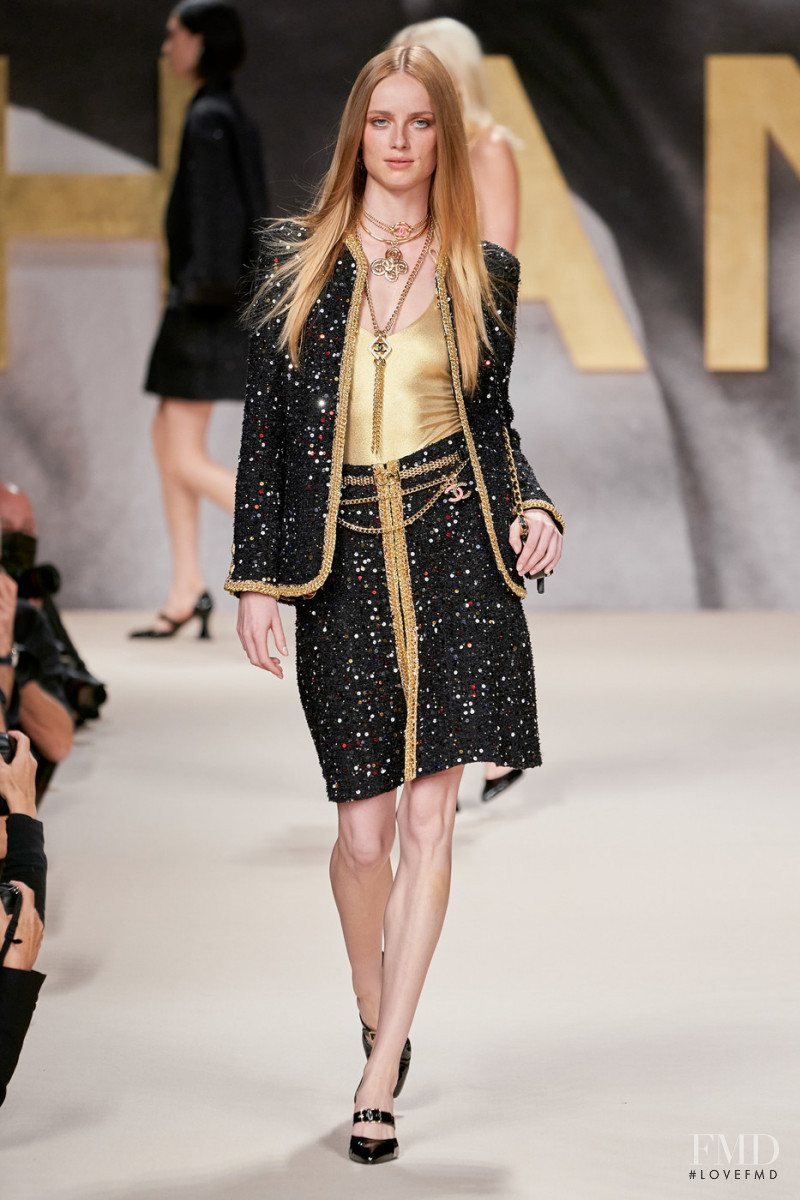 Rianne Van Rompaey featured in  the Chanel fashion show for Spring/Summer 2022