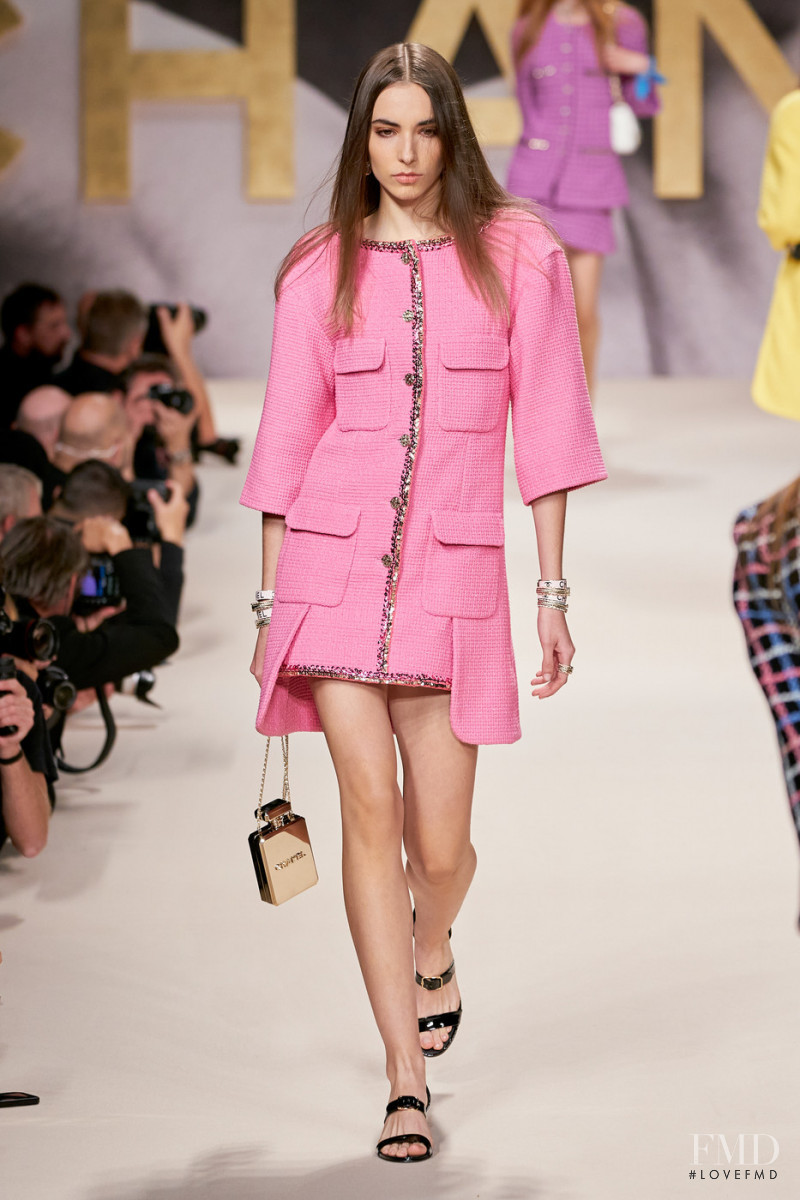 Emilia Caranton featured in  the Chanel fashion show for Spring/Summer 2022